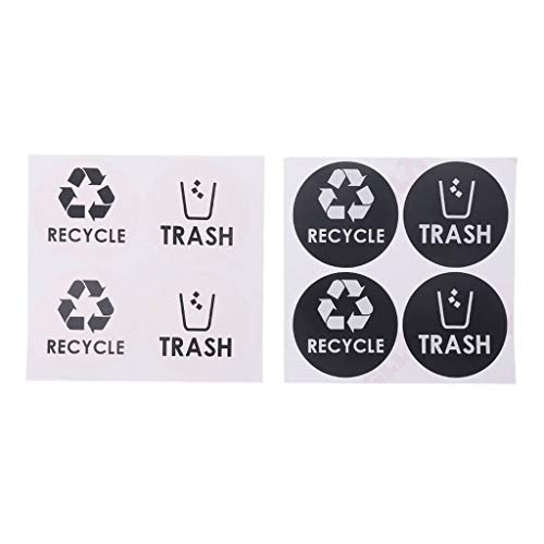 Recycling-Müll-Symbol-Schriftzug-Aufkleber für Mülleimer, Mülleimer, Conta Recycling-Müll-Symbol-Schriftzug-Aufkleber für Mülleimer, Mülleimer, Conta von Asukohu