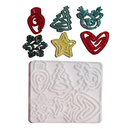 Rentiergeformte Lesezeichen Machen Werkzeug Lebensmittel Sichere Silikon Handwerksform Für Weihnachtsdekorationen Dekorative Papierklammer Harzform von Asukohu