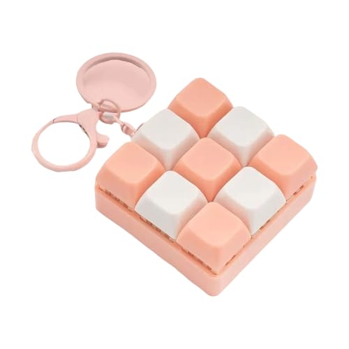 Ruhige Spannungsreliever Schlüsselbund 9 Abnehmbare Schlüssellayout Clicker Spielzeug Mechanische Tastaturschlüsselketten Für Büro Oder Reise Taschengröße Für Angst Relief Spielzeug von Asukohu