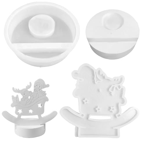 Schneemann-Halter, Elche, Silikonformen, Weihnachtspflaster, Gießformen für Weihnachtsdekorationen, Elch, Silikon, Schneemannhalter, Bastelbedarf, Heimdekoration von Asukohu