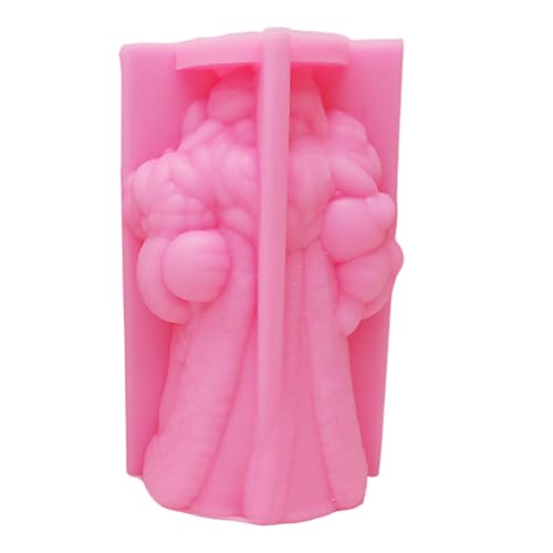 Schöne Designs, stabile Silikonform für Seifenherstellung, tragbar, für Weihnachten, handgefertigte Geschenke und Ornamente, detaillierte Weihnachtsmann-Form von Asukohu