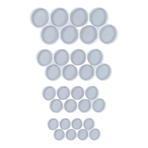 Set Von 4 Silikonform Set Für Handwerk Von Runden Anhängern Wiederverwendbarer Schlüsselbund Zubehör Schimmelpilzschmuckzubehör Herstellen von Asukohu