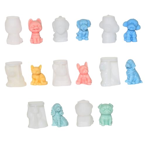 Set Von 8 Robusten Silikongussformen Zarte Hunde Geformte Dekorationen Silikonform Für Die Ornament Handwerk Set Von 8 Robusten Silikongussformen Zarte Hunde Geformte Dekorationen Silikonform Für Die Ornament Handwerk von Asukohu