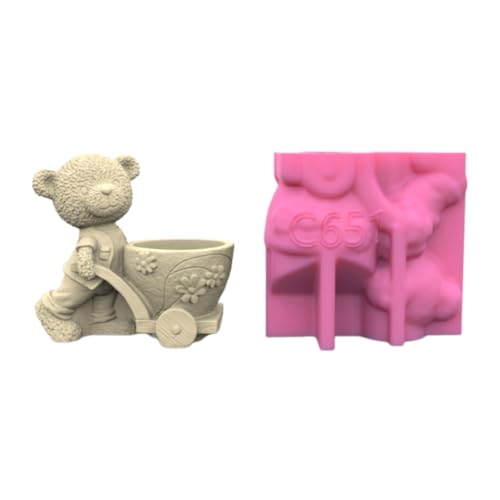 Silikonform mit Cartoon-Bär, Sukkulenten, Blumentöpfe, Stifthalter, Betonform, Gips, Pflanzgefäß, Vase, Epoxidharz-Form Silikonform mit Cartoon-Bär, Sukkulenten, Blumentöpfe, Stifthalter, Betonform, Gips, Pflanzgefäß, Vase, Epoxidharz-Form von Asukohu