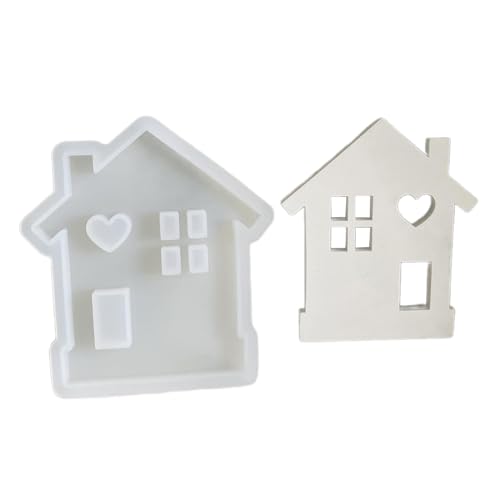 Stern Herzschornstein Hausform Flexible Silikonform Epoxidharz Dekorationen Schimmel Miniaturhaus Formform Handgefertigter Schmuck von Asukohu