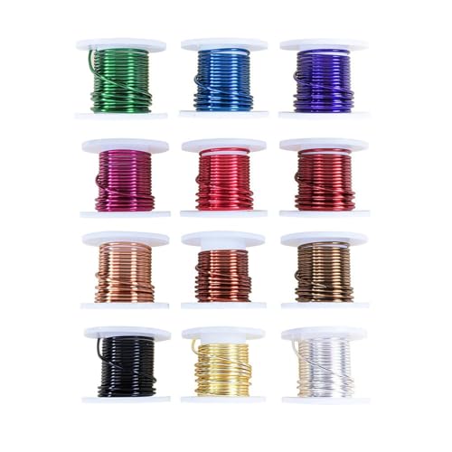 Stylish Sturdy Messing Wire In Verschiedenen Farben 12 Gauge Tragbare Zubehör Für Gartengebrauch Und Schmuck 12 Pack von Asukohu