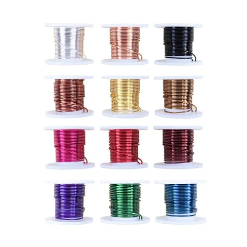 Stylish Sturdy Messing Wire In Verschiedenen Farben 12 Gauge Tragbare Zubehör Für Gartengebrauch Und Schmuck 12 Pack von Asukohu