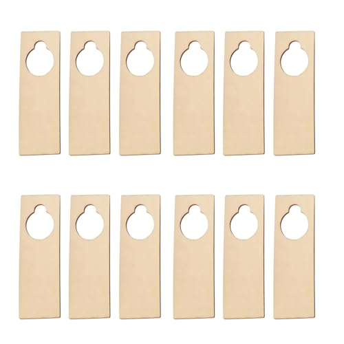 Türaufhänger aus unlackiertem Holz, unlackiert, zum Basteln, Willkommensschild, Beschäftigte Notizen, Heimdekoration, handgefertigte Etiketten, 12 Stück von Asukohu