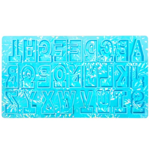 Vielseitiger Silikonbuchstaben Forms Funktionelle Alphabete Harz Set Für Hausgemachte Schmuck Und Schlüsselbundzubehör von Asukohu