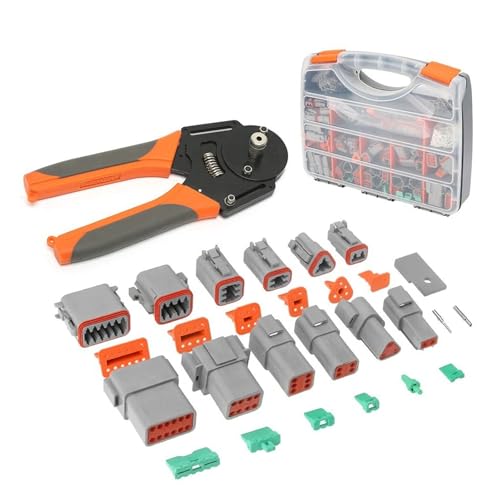 Wasserdichtes Stecker Mit 2 3 4 6 8 12 Pin Klemmen Und Professionelles Crimp Werkzeug Für Elektrische Systeme Korrosionsbeständiger Marine Elektrischer Stecker von Asukohu