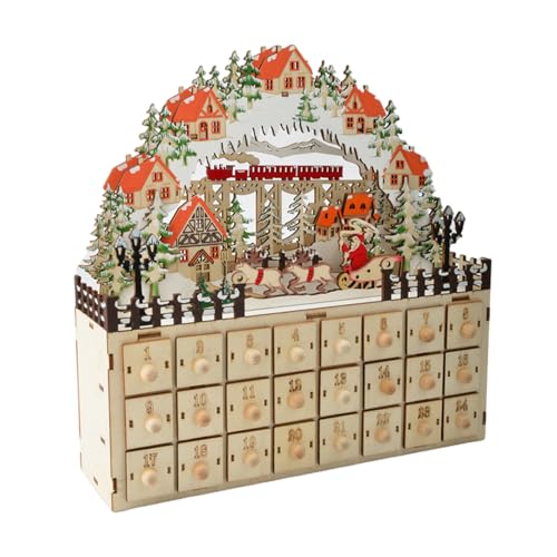 Weihnachten Countdowns Holz Adventskalender Holz 24 Schubladen Schrank Stile Adventskalender mit LED-Licht Weihnachtsszene Dekoschrank Weihnachten Countdowns Holz Adventskalender Holz 24 Schubladen Schrank Stile Adventskalender mit LED-Licht Weihnachtsszene Dekoschrank von Asukohu