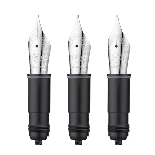Asvine Füllfederhalter-Ersatzspitze für P36, P50, P80 und V200, silberfarben, Nr. 6 EF/F/M, Feder-Set, 3 Stück Asvine Füllfederhalter-Ersatzspitze für P36, P50, P80 und V200, silberfarben, Nr. 6 EF/F/M, Feder-Set, 3 Stück von Asvine