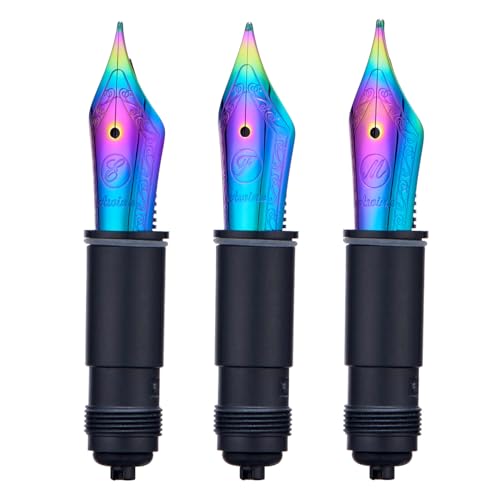 Asvine Füllfederhalter-Ersatzspitze für P36, P50, P80 und V200, Regenbogenfarben, EF/F/M, 3 Stück Asvine Füllfederhalter-Ersatzspitze für P36, P50, P80 und V200, Regenbogenfarben, EF/F/M, 3 Stück von Asvine