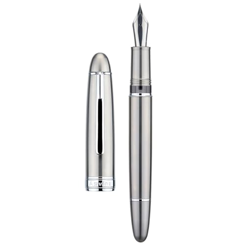 Asvine J16 Solid Titanium Füllfederhalter Jowo Feinfeder Kolbenfüllung, Tintenfensterdesign mit Schraubenschlüssel und Stiftbox Asvine J16 Solid Titanium Füllfederhalter Jowo Feinfeder Kolbenfüllung, Tintenfensterdesign mit Schraubenschlüssel und Stiftbox von Asvine
