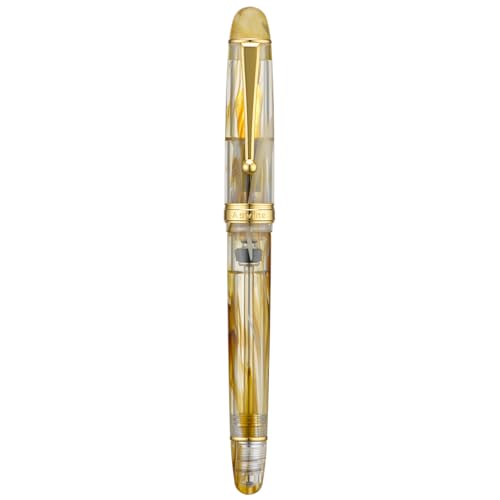 Asvine V126 Füllfederhalter mit Vakuumfüllung, brauner Wirbel, transparentes Acryl, mittlere Feder, großes Fassungsvermögen, mit Geschenketui Asvine V126 Füllfederhalter mit Vakuumfüllung, brauner Wirbel, transparentes Acryl, mittlere Feder, großes Fassungsvermögen, mit Geschenketui von Asvine