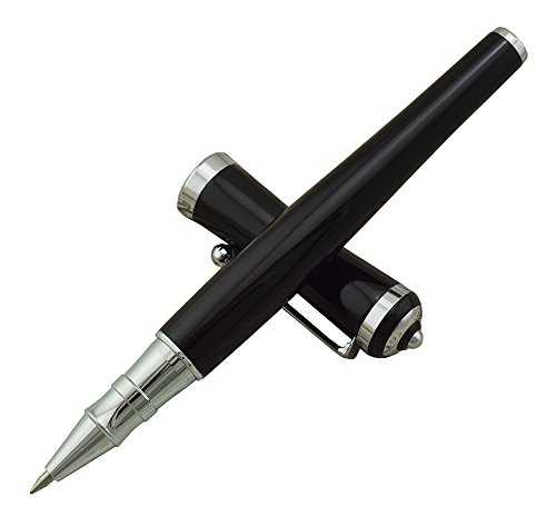 Fuliwen Tintenroller, schwarzer Vintage-Kugelschreiber mit feiner schwarzer Mine, glatte Unterschrift und Kalligraphie, Business-Stifte von Asvine