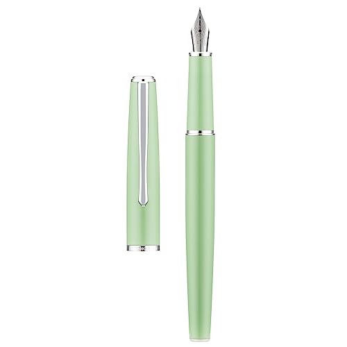 Hongdian 920S Füllfederhalter Grasgrün Metallstift, Iridium M Feder Classic Pen mit Tintenkonverter von Asvine