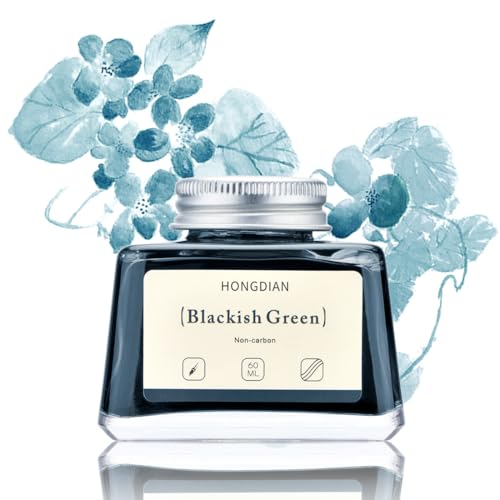 Asvine Hongdian Füllfederhalter-Tinte, Schwarzgrün, 60 ml Füllfederhalter-Tinte, kohlenstofffrei Asvine Hongdian Füllfederhalter-Tinte, Schwarzgrün, 60 ml Füllfederhalter-Tinte, kohlenstofffrei von Asvine