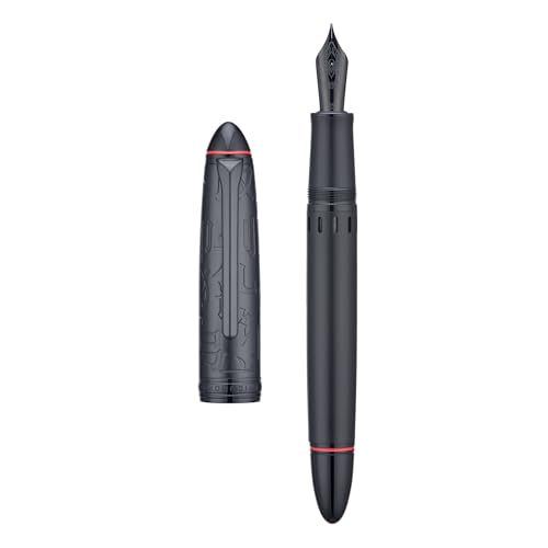 Hongdian N6 Schwarz Metall Harz Kolben Füllfederhalter Schwarz Iridium Extra Feine Feder Classic Pen Inklusive Metallbox Schreibstift Hongdian N6 Schwarz Metall Harz Kolben Füllfederhalter Schwarz Iridium Extra Feine Feder Classic Pen Inklusive Metallbox Schreibstift von Asvine