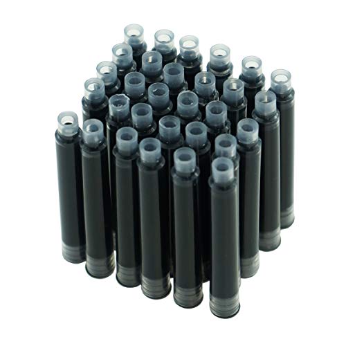 Hongdian Tintenpatronen für Füllfederhalter, Schwarz, Set mit 30 Nachfüllpatronen, 3,4 mm Bohrungsdurchmesser Hongdian Tintenpatronen für Füllfederhalter, Schwarz, Set mit 30 Nachfüllpatronen, 3,4 mm Bohrungsdurchmesser von Asvine