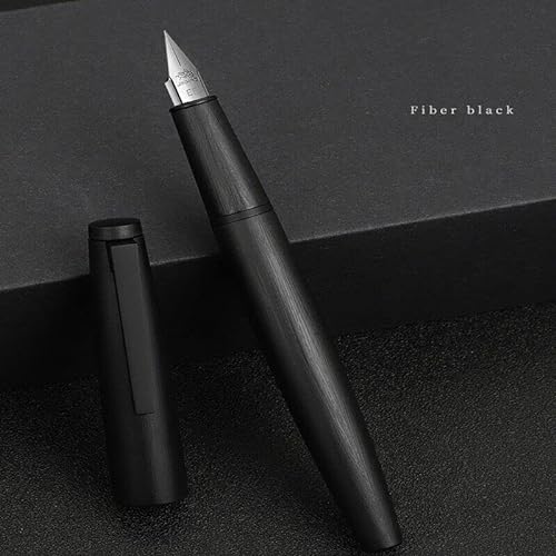 Jinhao 80 schwarze Faser-Füllfederhalter, schwarzer Rand, Iridium, extra feine Spitze, Kalligraphie-Stift, glatter Büro-Schreibstift von Asvine