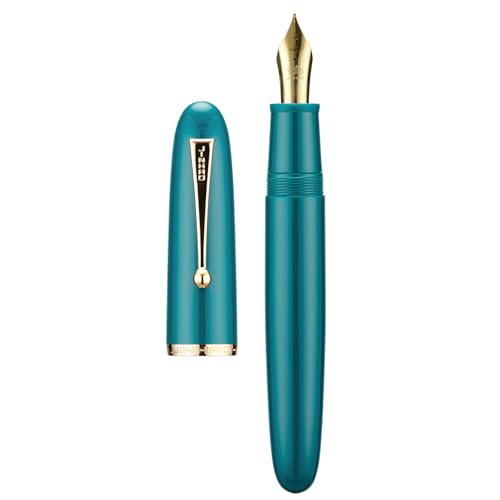 Jinhao 9019 Füllfederhalter, Dadao Series #8 Heartbeat, mittlere Feder, seeblaues Acrylgehäuse mit goldenem Clip, großer Schreibstift Jinhao 9019 Füllfederhalter, Dadao Series #8 Heartbeat, mittlere Feder, seeblaues Acrylgehäuse mit goldenem Clip, großer Schreibstift von Asvine