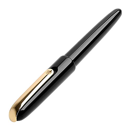 Kaco Master 14 K Gold Classic Black Füllfederhalter-Set mit feiner Spitze, Executive Pen, luxuriöses Business-Geschenk Stifte für Unterschrift und Sammlung von Asvine