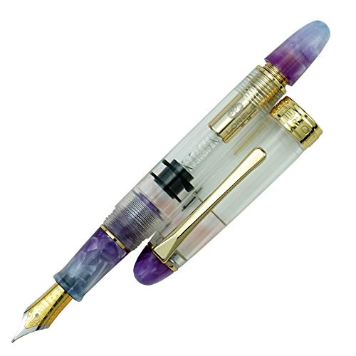 LORELEI 667 Lila Acryl Kolben Füllfederhalter, Iridium Extra Fine Feder Tinte Konverter Transparent Schreiben Stift LORELEI 667 Lila Acryl Kolben Füllfederhalter, Iridium Extra Fine Feder Tinte Konverter Transparent Schreiben Stift von Asvine