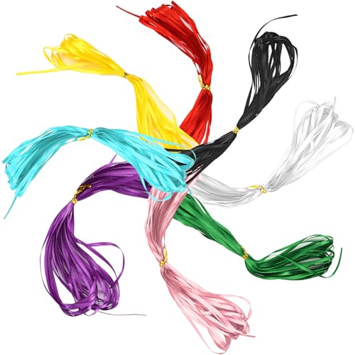 Satinbänder, 10 m x 3 mm, buntes Band, Basteln, dünnes Band zum Basteln, Seidenbänder für Haare, Geschenk, Dekoration, 8 Farben von Aswewamt