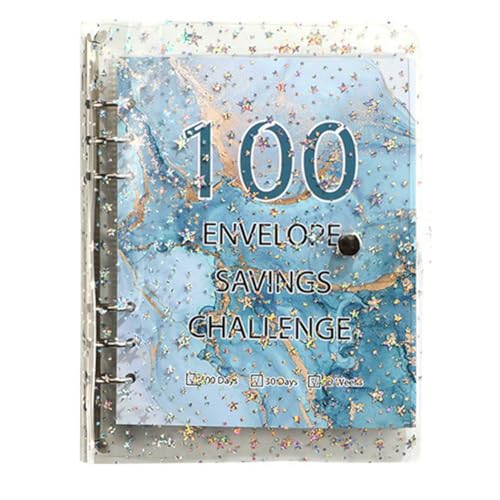 Asyduey 100 Umschläge Challenge Binder Sparordner für Save 5050 mit Geldumschlägen für Budgetplanung Blau Asyduey 100 Umschläge Challenge Binder Sparordner für Save 5050 mit Geldumschlägen für Budgetplanung Blau von Asyduey