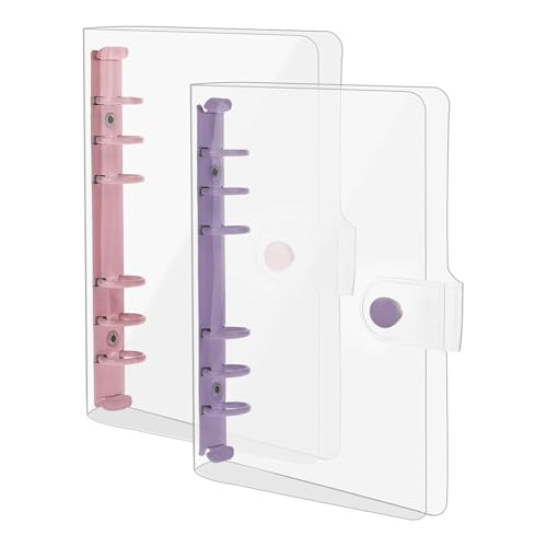 Asyduey 2er-Pack A6-Ordner Aus Weichem PVC mit 6 Ringen, Transparenter Budgetordner, Nachfüllbarer Planerordner, Ringbuchdeckel mit Druckknopf Asyduey 2er-Pack A6-Ordner Aus Weichem PVC mit 6 Ringen, Transparenter Budgetordner, Nachfüllbarer Planerordner, Ringbuchdeckel mit Druckknopf von Asyduey