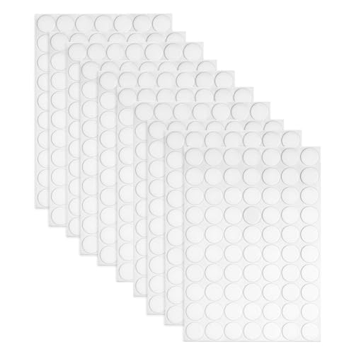 Asyduey 700Pcs Doppelseitiges -Aufkleber-Set, Abnehmbare Runde Klare Klebrige, Spurlose Aufkleber-Set-Kit für Festivaldekorationen, 20mm Asyduey 700Pcs Doppelseitiges -Aufkleber-Set, Abnehmbare Runde Klare Klebrige, Spurlose Aufkleber-Set-Kit für Festivaldekorationen, 20mm von Asyduey
