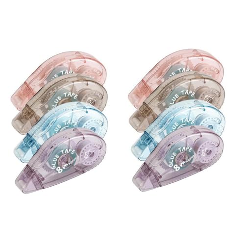 Asyduey Doppelseitiger Klebebandroller – 8er-Pack Selbstklebender Scrapbook-Klebeband-Laufroller (8 mm X 210 Fuß), Langlebig, Einfach zu Verwenden von Asyduey