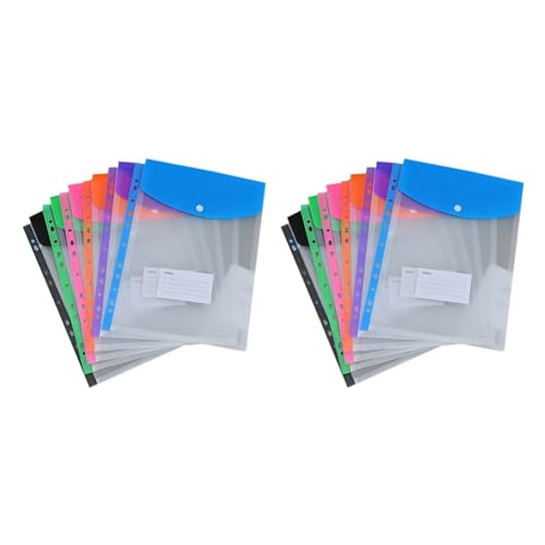 Asyduey Ordner mit Taschenorganizer, 12er-Pack Erweiterbare Ordner, Plastikumschläge, Ordnerordner für 2/3/4-Ring-Ordner Asyduey Ordner mit Taschenorganizer, 12er-Pack Erweiterbare Ordner, Plastikumschläge, Ordnerordner für 2/3/4-Ring-Ordner von Asyduey