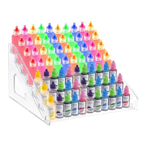 Asyduey Transparenter Acrylfarben-Organizer (7 Ebenen), Farbflaschen-Organizer, Acrylfarben-Aufbewahrungs-Organizer, Organizer-Regal für Bastelfarben von Asyduey