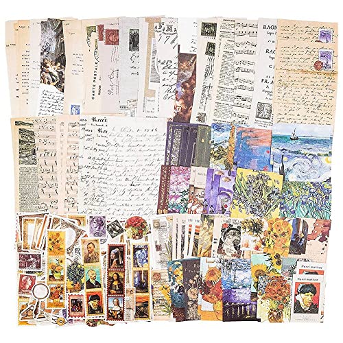 Asyduey Vintage Sammelalbum ZubehöR Teile Pack (200 StüCk) für Kunst Tagebuch Schreiben Junk Tagebuch Planer Mach Es Selbst Papier Aufkleber (C) von Asyduey
