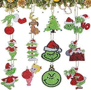 AsyinXson Diamond Painting Weihnachten 12 Set, Double-Sided Diamond Painting kinder, Diamant Malerei Anhänger Schlüsselanhänger Bastelset Weihnachten für Weihnachtsdekoration, Weihnachten AsyinXson Diamond Painting Weihnachten 12 Set, Double-Sided Diamond Painting kinder, Diamant Malerei Anhänger Schlüsselanhänger Bastelset Weihnachten für Weihnachtsdekoration, Weihnachten von AsyinXson