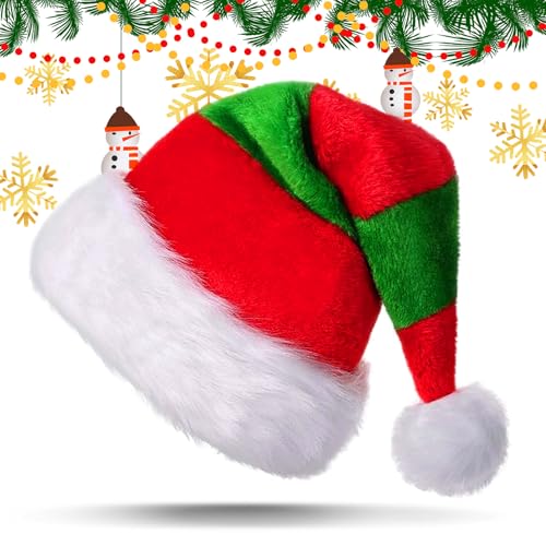 AsyinXson Weihnachtsmütze, Warm Fellrand Erwachsene Nikolausmütze, Weihnachtsmann Mützen kuschelweich mit Bommel, für Weihnachten, Geschenk für Frauen, Männer, Neujahr, Santa Mütze AsyinXson Weihnachtsmütze, Warm Fellrand Erwachsene Nikolausmütze, Weihnachtsmann Mützen kuschelweich mit Bommel, für Weihnachten, Geschenk für Frauen, Männer, Neujahr, Santa Mütze von AsyinXson