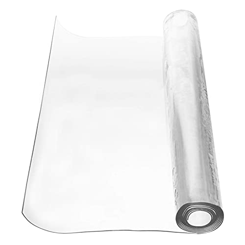 Transparentes Tischtuch Rechteckige, 1,5 mm dicke, kristallklare Tischplattenschutzfolie, Kunststoff, transparente PVC-Tischdecke, Küche, Esszimmer, Holzmöbel, Schutzhülle (50 x 180 cm), mehrere Größe von AtZOtOYZJ