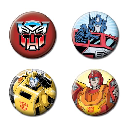 Ata-Boy Transformers Set mit 4 Sammelknöpfen, 3,2 cm, Autobot, Optimus, Hummel, Rodimus Ata-Boy Transformers Set mit 4 Sammelknöpfen, 3,2 cm, Autobot, Optimus, Hummel, Rodimus von Ata-Boy
