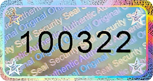 405 Stk - 3D Hologramm-Siegel mit Seriennummer - 30 * 16mm silber glänzend - Sicherheitssiegel, Qualitätssiegel, Sicherheitsetiketten, selbstklebendes Etikett, Verschlussetiketten von Atairs