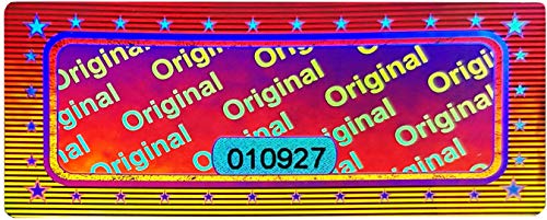 60 Stk - 3D Hologramm Siegel mit Seriennummer - 46x20mm silber glänzend - Sicherheitssiegel, Qualitätssiegel, Garantiesiegel, Sicherheitsetiketten, selbstklebende Etiketten, Sticker, Label 60 Stk - 3D Hologramm Siegel mit Seriennummer - 46x20mm silber glänzend - Sicherheitssiegel, Qualitätssiegel, Garantiesiegel, Sicherheitsetiketten, selbstklebende Etiketten, Sticker, Label von Atairs