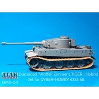 Damaged Waffel Zimmerit for TIGER I HYBRID von Atak Model