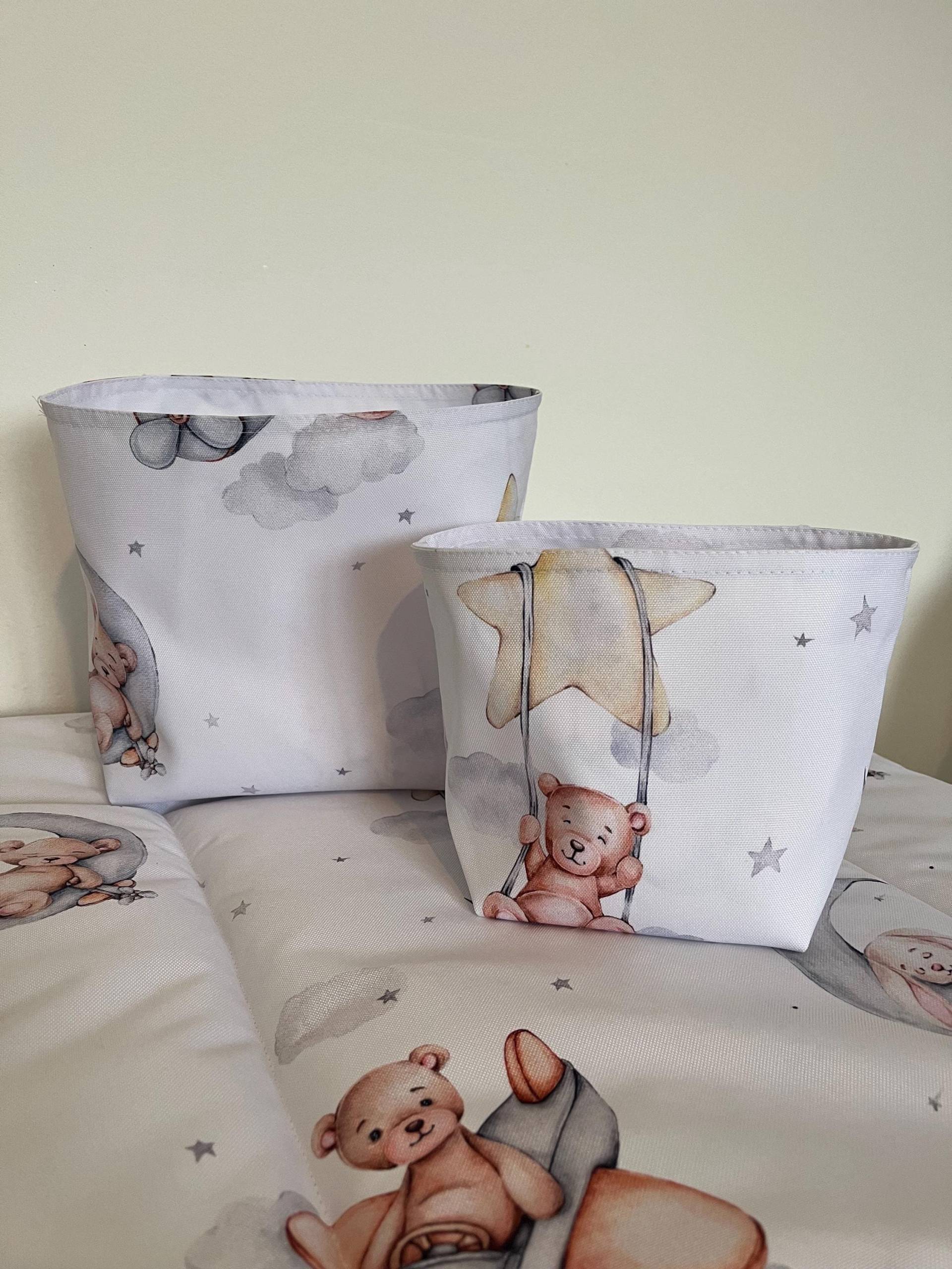 Utensilo, Stoffkörbchen, Aufbewahrung, Körbchen Aus Polyester, Babyzimmer, Wickeltisch, Utensilo 2Er Set Utensilo, Stoffkörbchen, Aufbewahrung, Körbchen Aus Polyester, Babyzimmer, Wickeltisch, Utensilo 2Er Set von AtelieMagique
