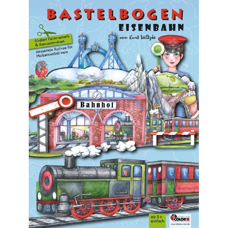 Eisenbahn Bastelbogen von Atelier Color