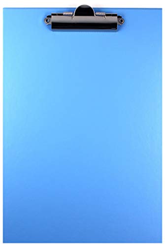 Schreibmappe Klemmbrett Mappe Klemmmappe hell blau Schreibbrett A4 Metallhalter von Ateneum