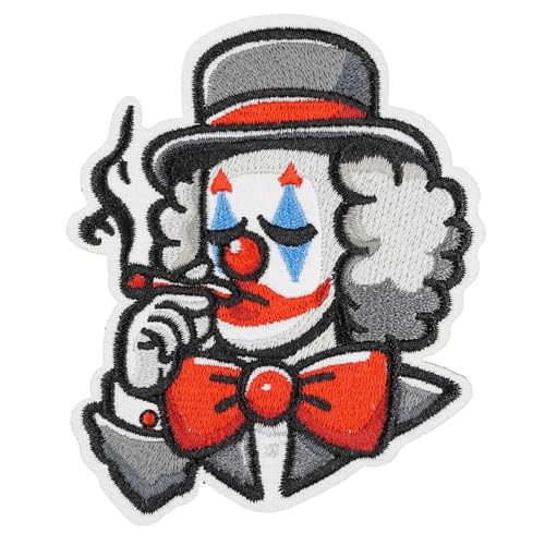 Atensils Clown-Aufnäher zum Aufbügeln oder Aufnähen, perfekt für Rucksäcke, Jeans, Jacken, Hüte und Kleidung, niedlich, lustig, cool, bestickte Applikationen Atensils Clown-Aufnäher zum Aufbügeln oder Aufnähen, perfekt für Rucksäcke, Jeans, Jacken, Hüte und Kleidung, niedlich, lustig, cool, bestickte Applikationen von Atensils