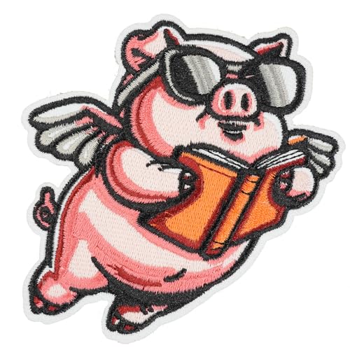 Atensils Flying Pig Aufnäher zum Aufbügeln oder Aufnähen, perfekt für Rucksäcke, Jeans, Jacken, Hüte und Kleidung, niedlich, lustig, cool, bestickte Applikationen Atensils Flying Pig Aufnäher zum Aufbügeln oder Aufnähen, perfekt für Rucksäcke, Jeans, Jacken, Hüte und Kleidung, niedlich, lustig, cool, bestickte Applikationen von Atensils