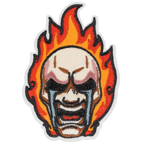 Atensils Totenkopf-Aufnäher zum Aufbügeln oder Aufnähen, perfekt für Rucksäcke, Jeans, Jacken, Hüte und Kleidung, niedlich, lustig, cool, bestickte Applikationen Atensils Totenkopf-Aufnäher zum Aufbügeln oder Aufnähen, perfekt für Rucksäcke, Jeans, Jacken, Hüte und Kleidung, niedlich, lustig, cool, bestickte Applikationen von Atensils
