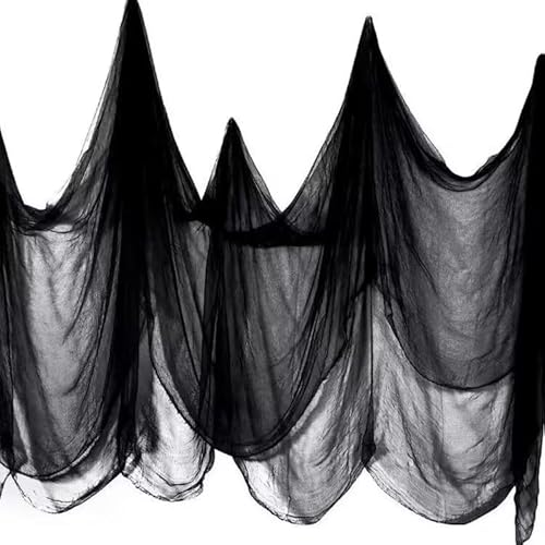 5 Stück Halloween Schwarzer Stoff, Halloween Dekostoff Halloween Gruseliger Stoff 76 x178CM Halloween Dekoration Schwarze Gaze für Halloween Horror Hängende Dekorationen Halloween-Dekoration 5 Stück Halloween Schwarzer Stoff, Halloween Dekostoff Halloween Gruseliger Stoff 76 x178CM Halloween Dekoration Schwarze Gaze für Halloween Horror Hängende Dekorationen Halloween-Dekoration von Athem